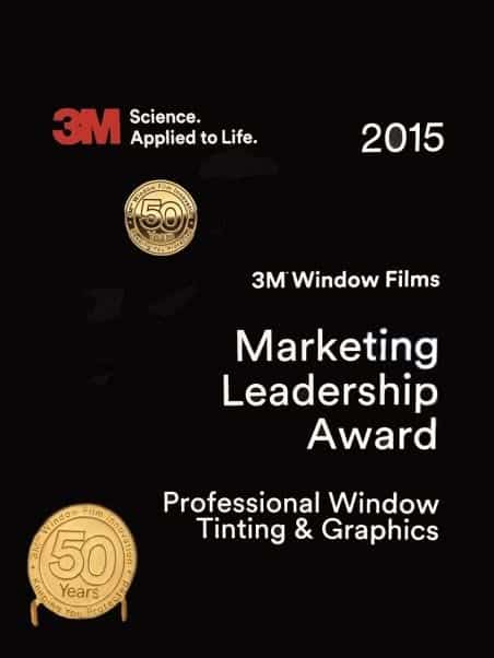 professional window tinting won the 3m marketing leadership award