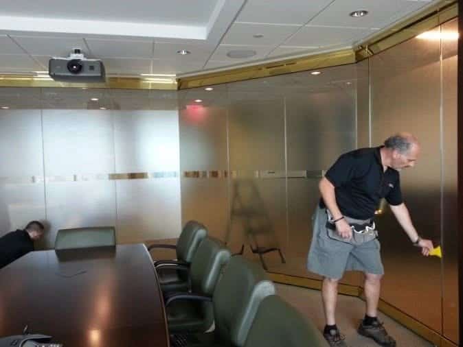 conference room decorative frosted window film