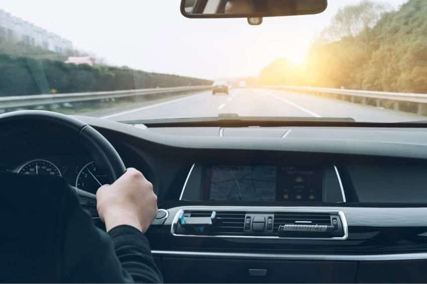 person driving car