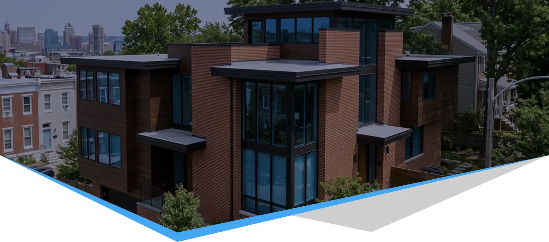 luxury home with sun control window film