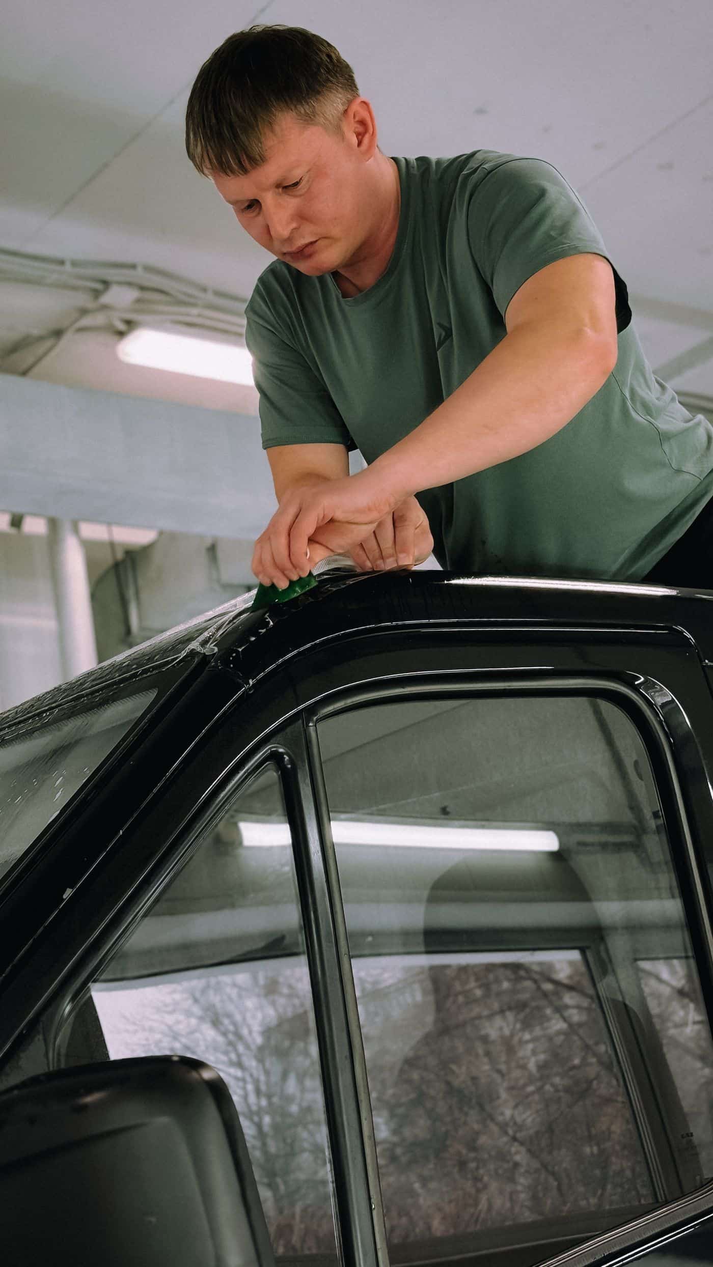 3M Ceramic IR window tint on a car window