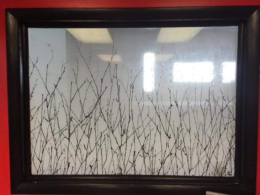 decorative frosted window film for privacy in offices