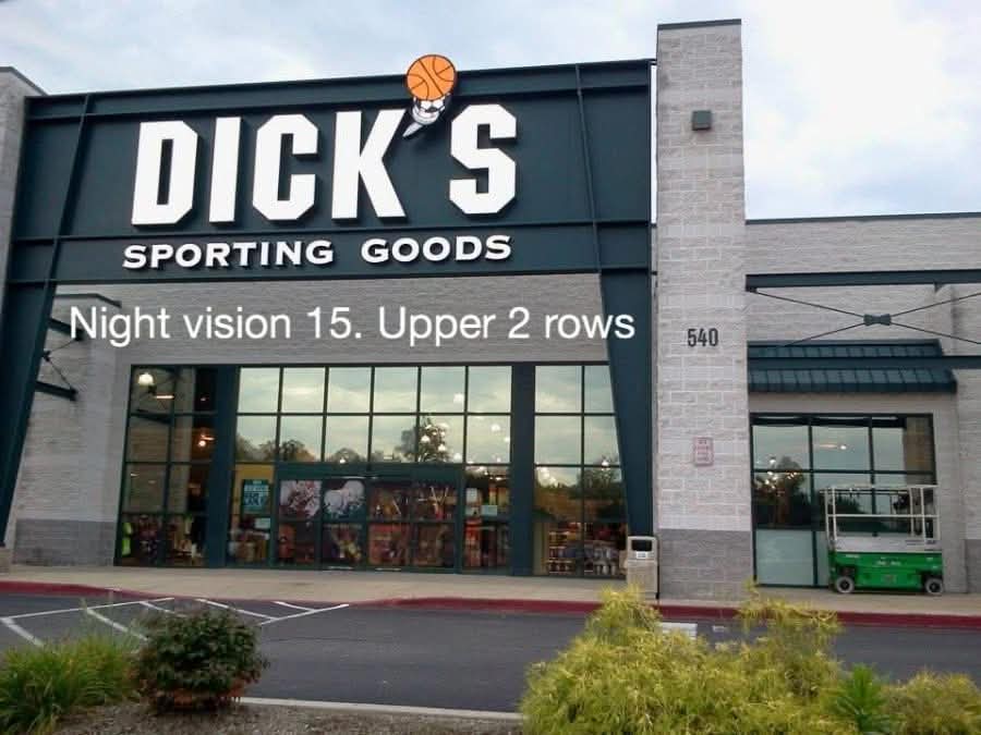 Night Vision 15 on upper window panes - Dick's Sporting Good in Bel Air, MD
