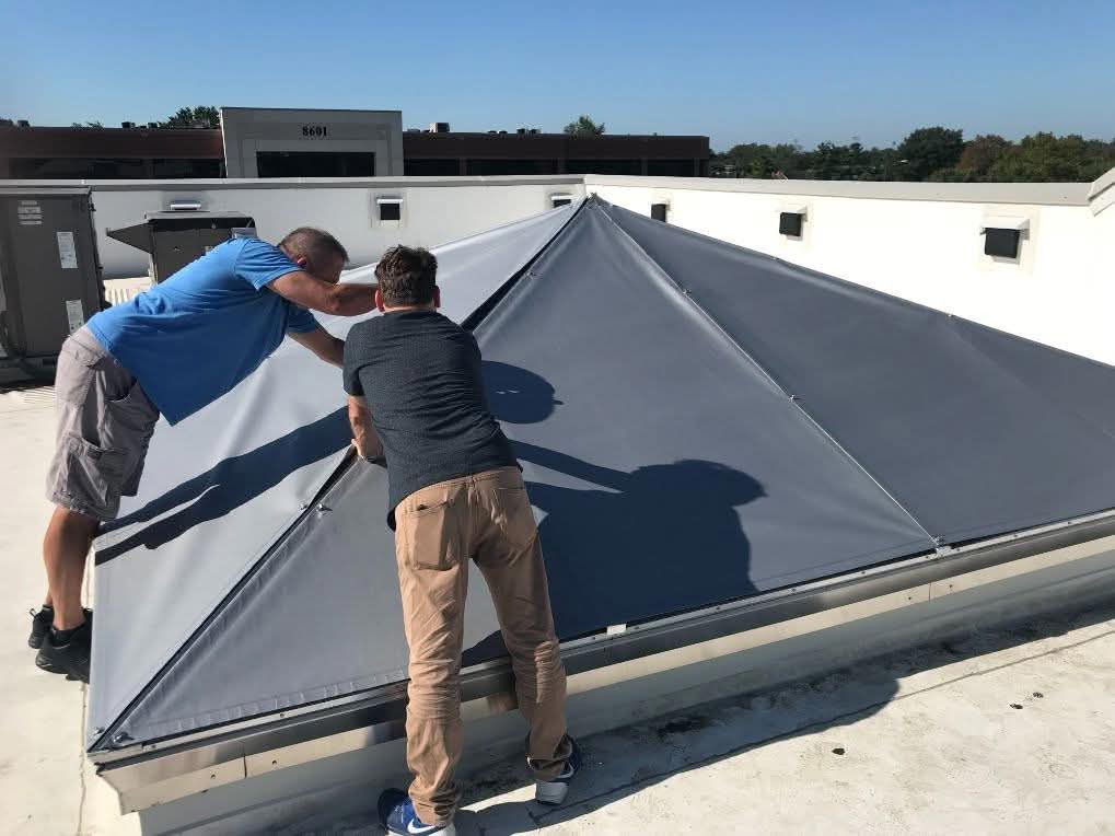 Custom Exterior Shade at Secu Bank